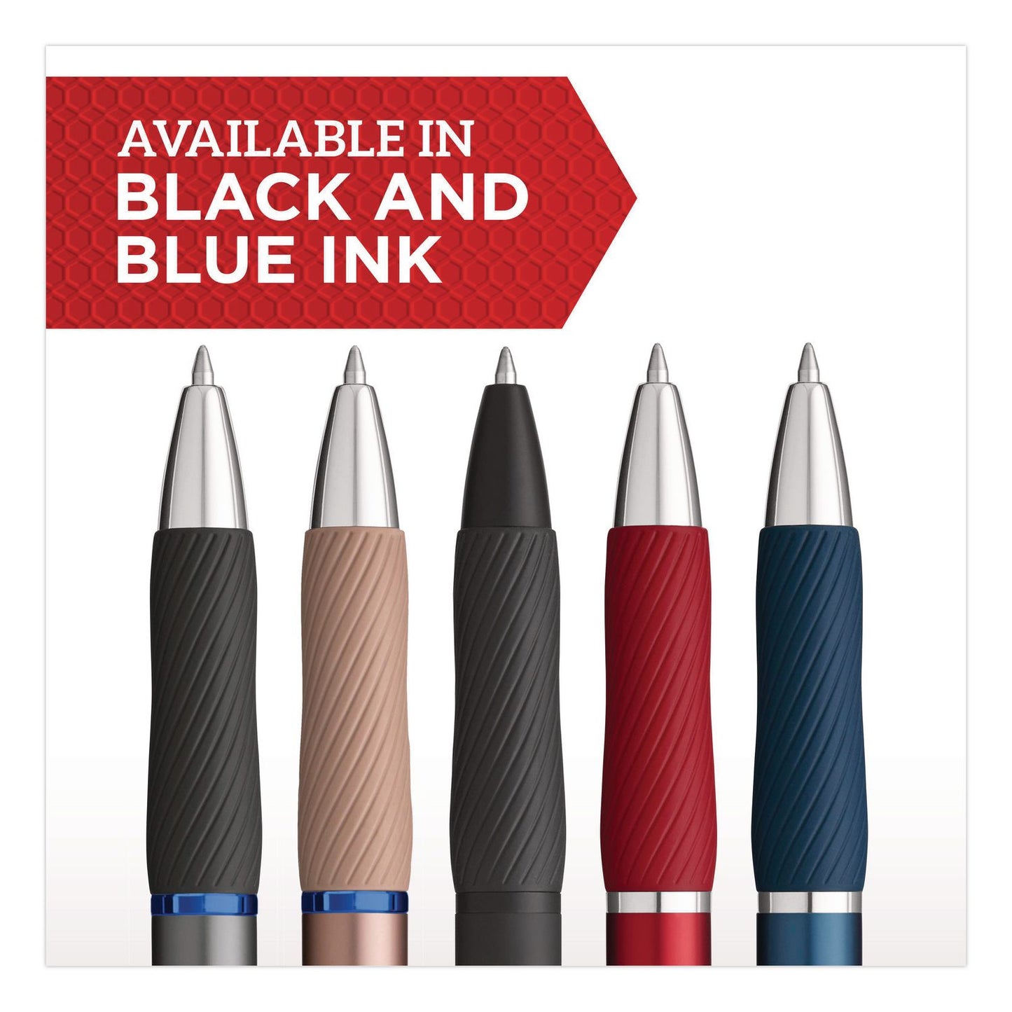 S-Gel Premium Metal Barrel Gel Pen, Retractable, Medium 0.7 mm, Black Ink, Black Barrel, 4/Pack