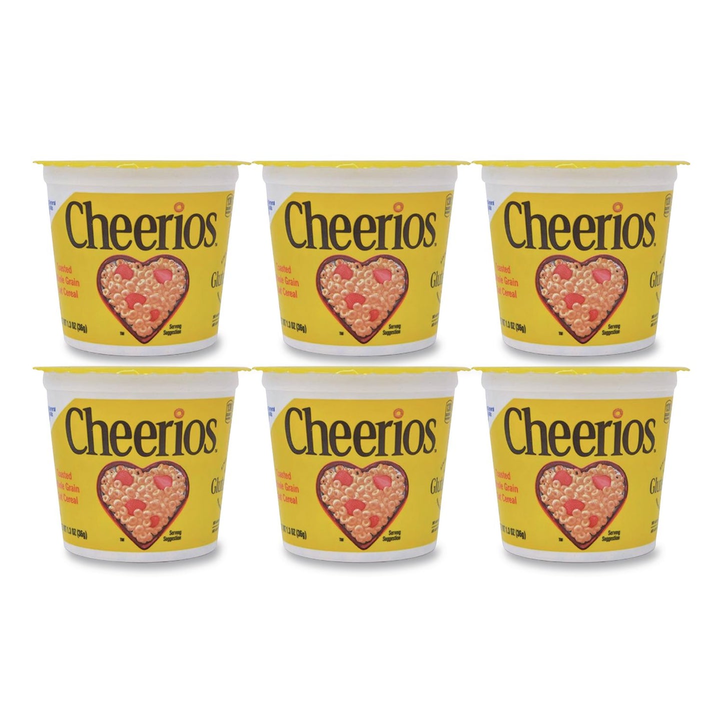 Cheerios Breakfast Cereal, Single-Serve 1.3 Oz Cup, 6/pack