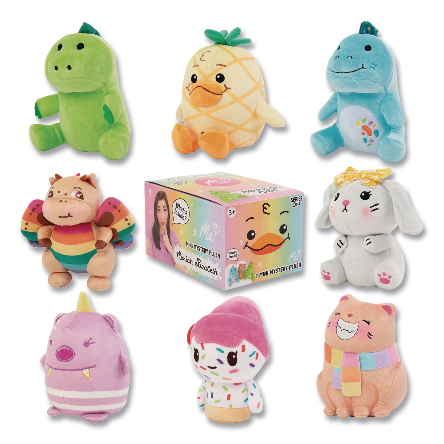 Series 1: Mini Mystery Plush, Ages 3 and Up, 8 Plush Characters