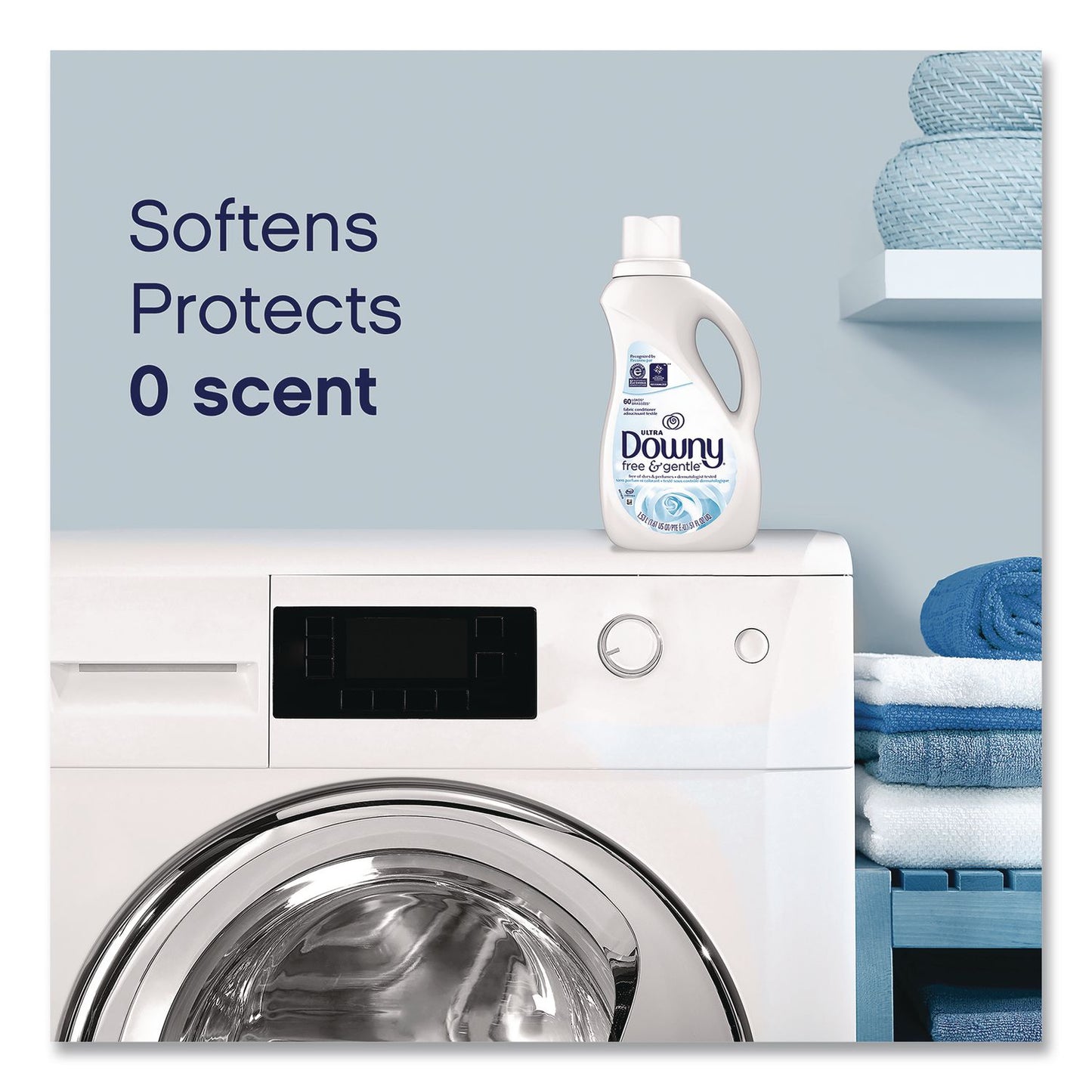 Free and Gentle Liquid Fabric Softener, Unscented, 111 oz Bottle