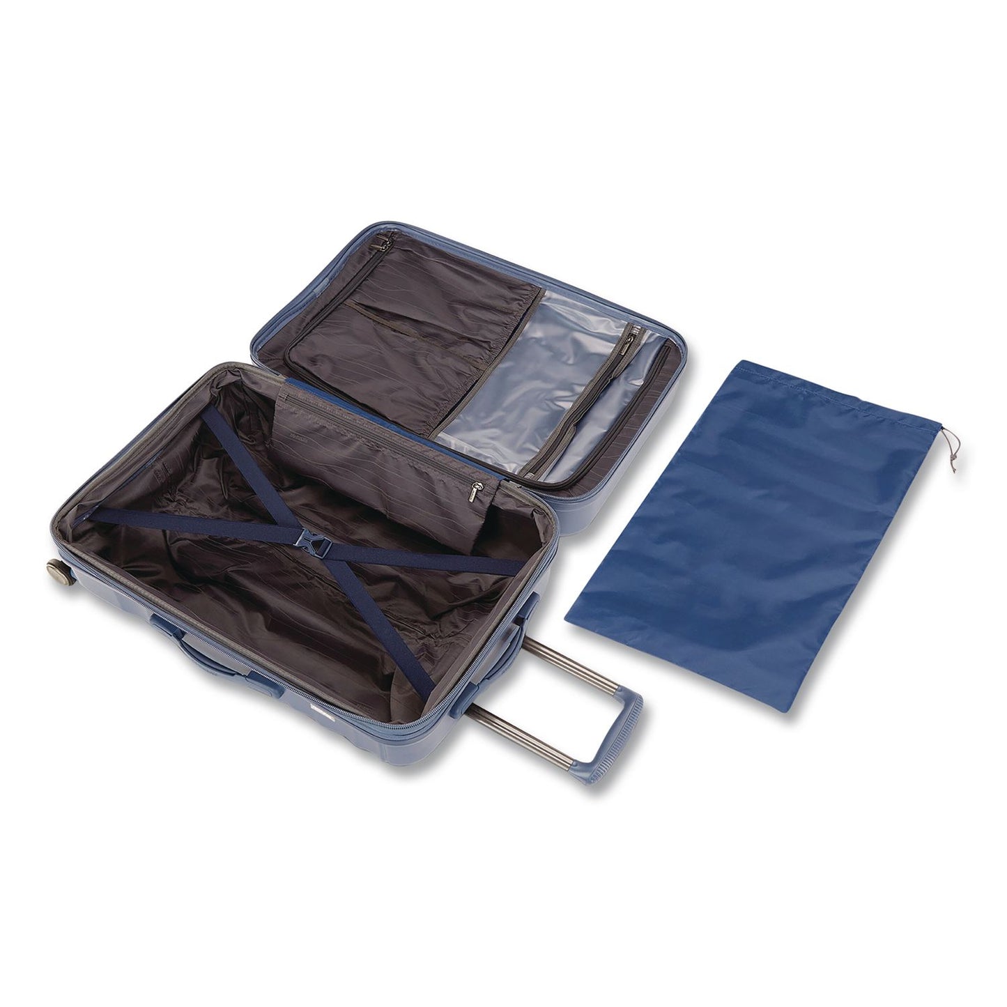Cascade Hardside Spinner Suitcase, 15 x 9.5 x 22, Slate Blue