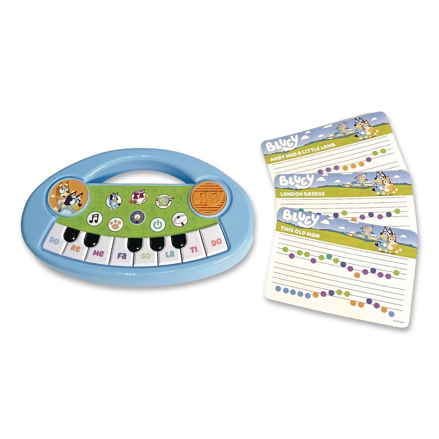 Music Time Band Electric Piano, Ages 3 and Up, Blue/Green/White