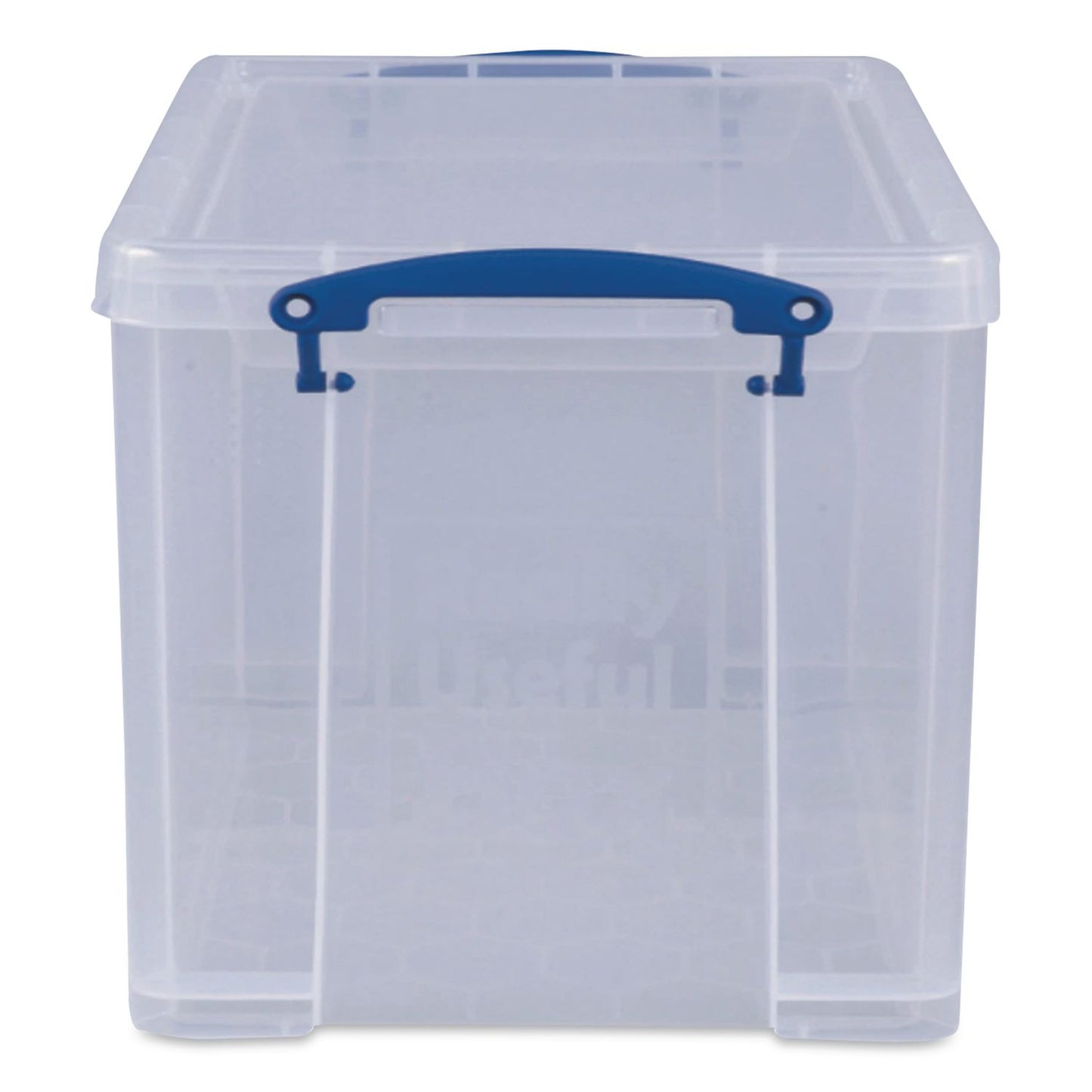 Snap-Lid Cd/dvd Storage Bin, 1.72 Gal, 7.13" X 17.25" X 6.25", Clear/blue