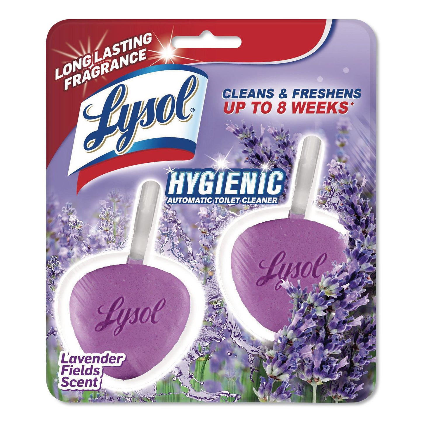 Hygienic Automatic Toilet Bowl Cleaner, Lavender Fields Scent, 2/Pack