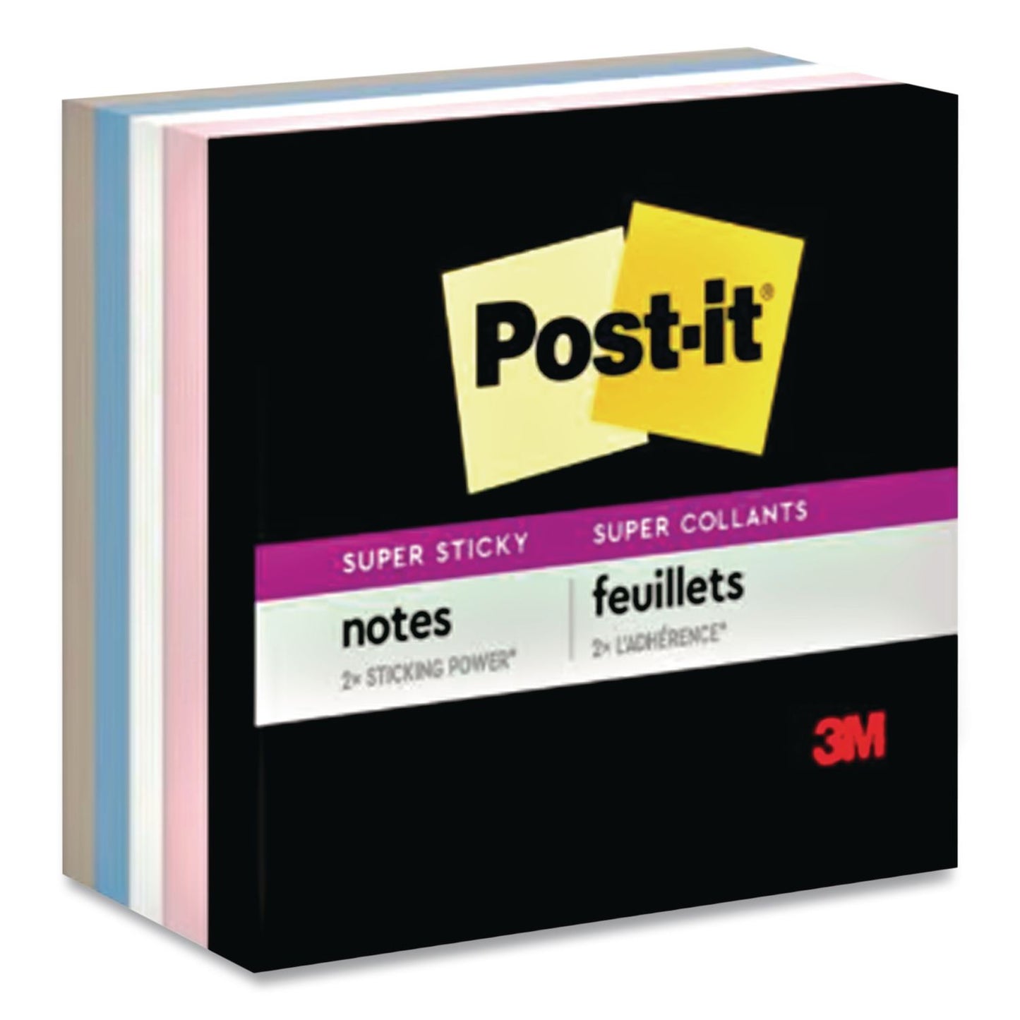 Pads in Simply Serene Colors, Unruled, 3 x 3, (2) Pads of 45 Sheets, (1) Pad of 35 Sheets, 3 Pads/Pack