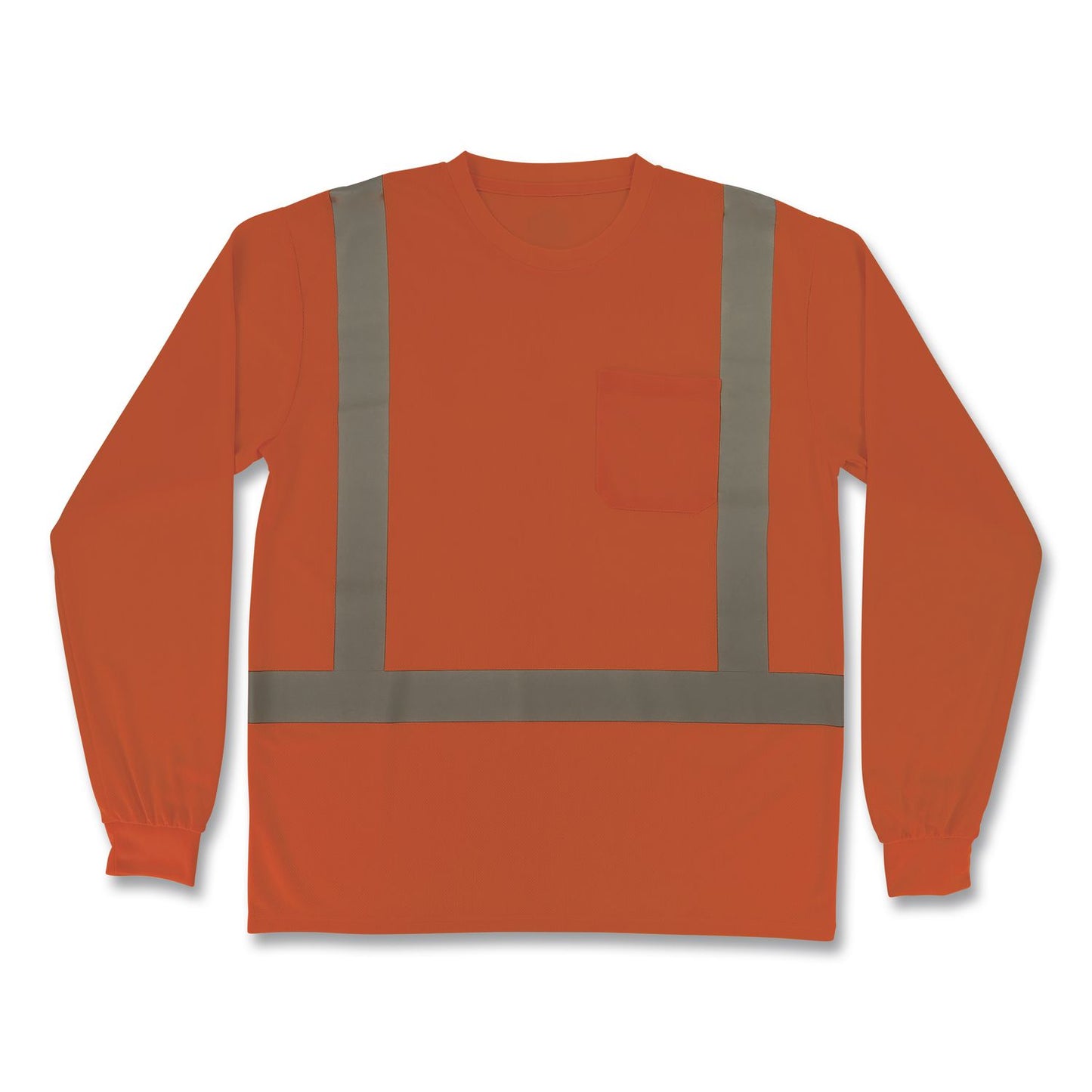 GloWear 8284 Class 2 Essential Hi-Vis Long Sleeve T-Shirt, 5X-Large, Orange