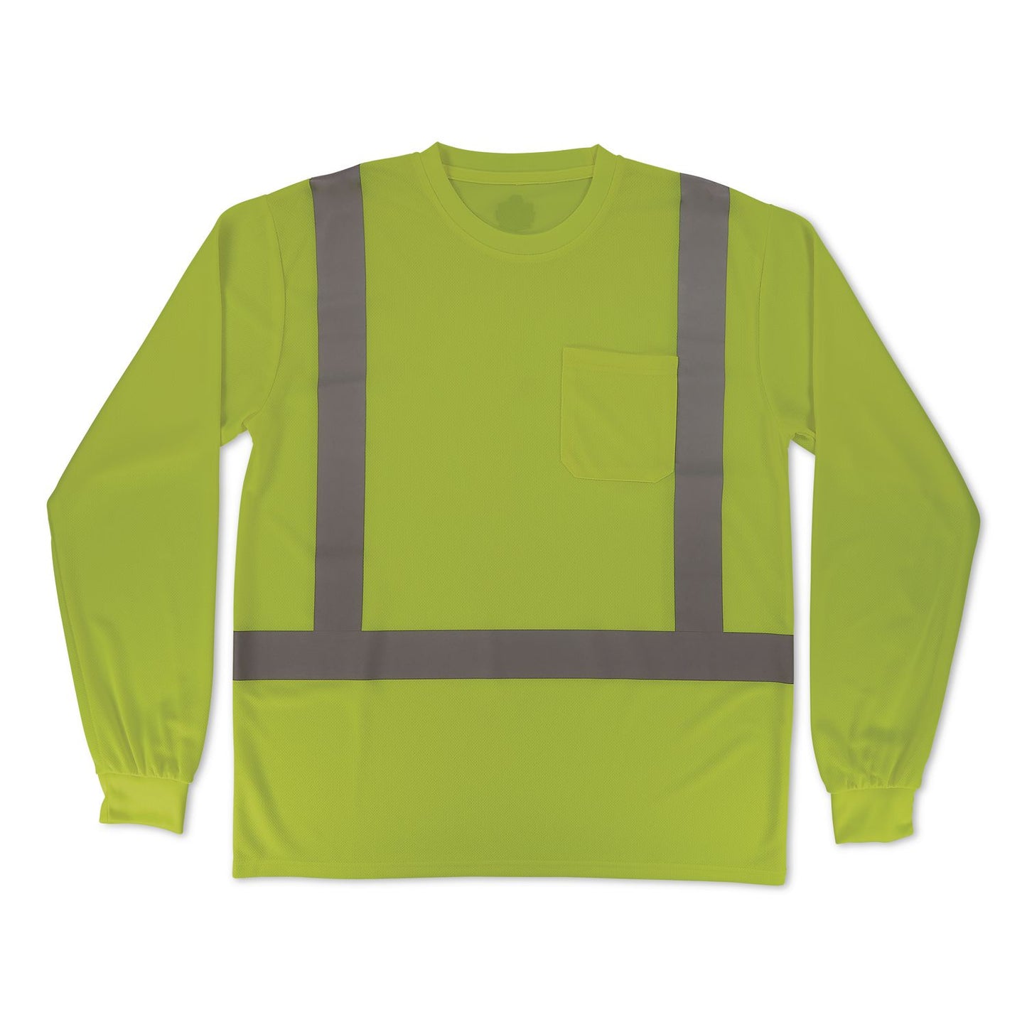 GloWear 8284 Class 2 Essential Hi-Vis Long Sleeve T-Shirt, X-Large, Lime