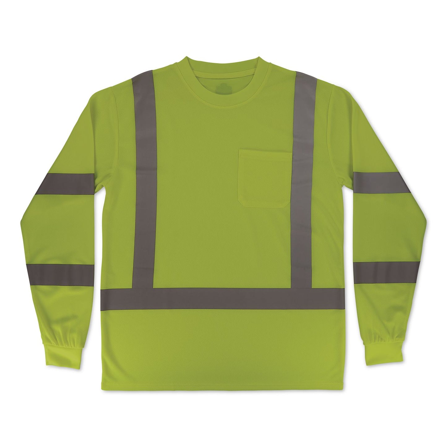 GloWear 8368 Class 3 Essential Hi-Vis Long Sleeve T-Shirt, Small, Lime