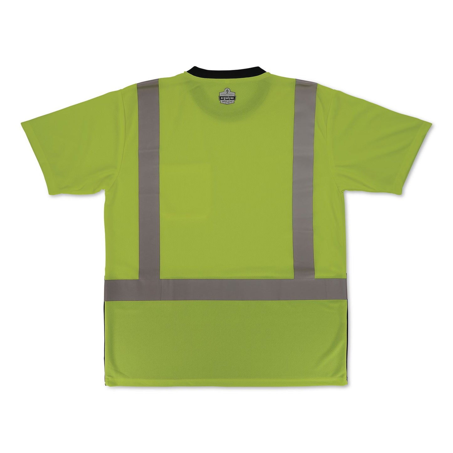 GloWear 8286BK Class 2 Essential Hi-Vis T-Shirt with Black Bottom, 4X-Large, Lime