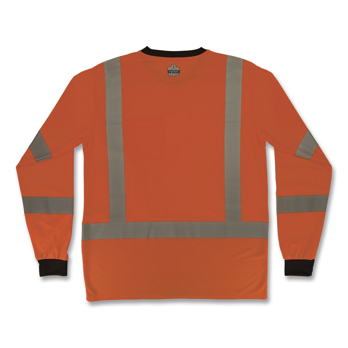 GloWear 8369BK Class 3 Essential Hi-Vis Long Sleeve T-Shirt with Black Bottom, 3X-Large, Orange