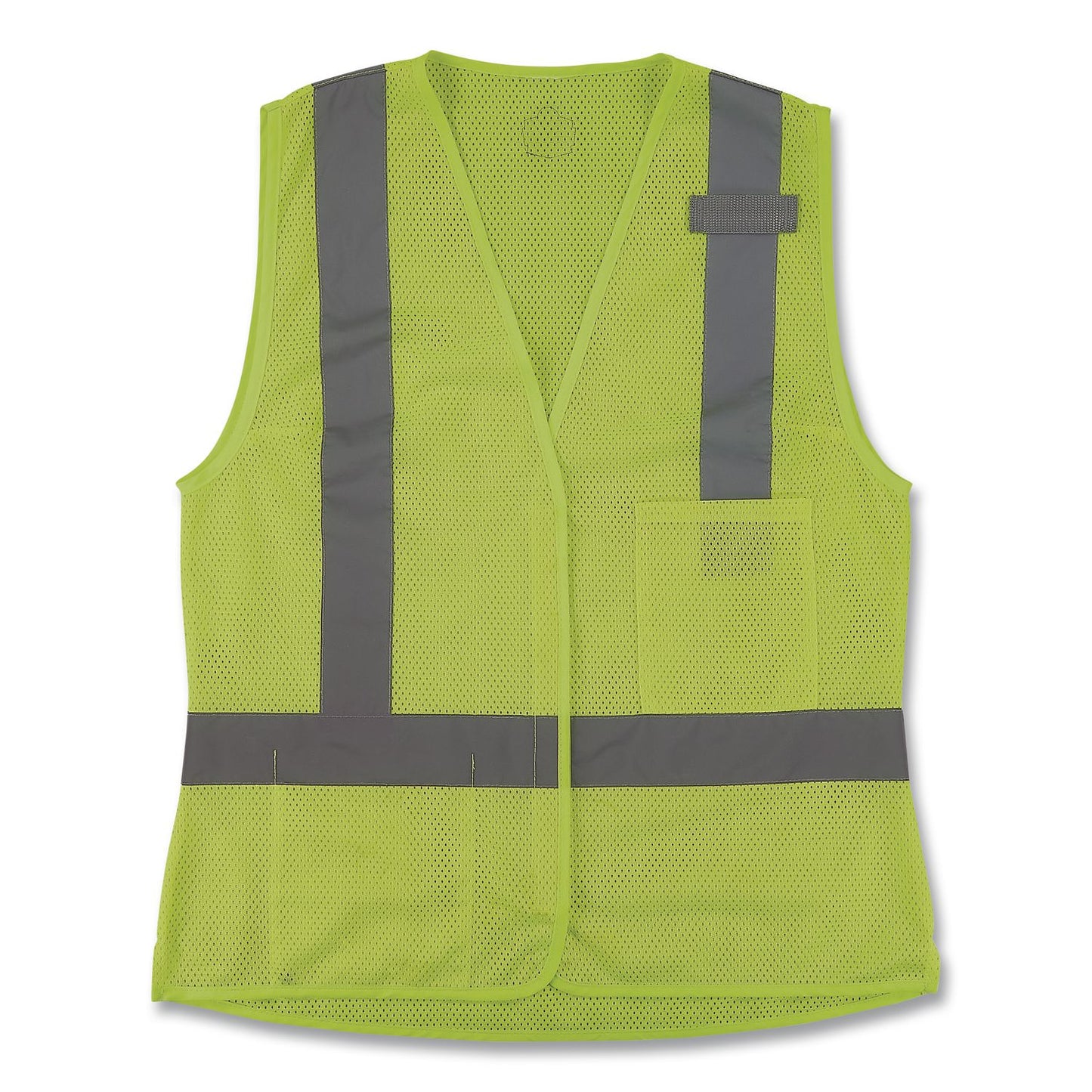 GloWear 8210HLW-S Class 2 Women's Hi-Vis Vest with Hook-and-Loop, Polyester, Small, Lime