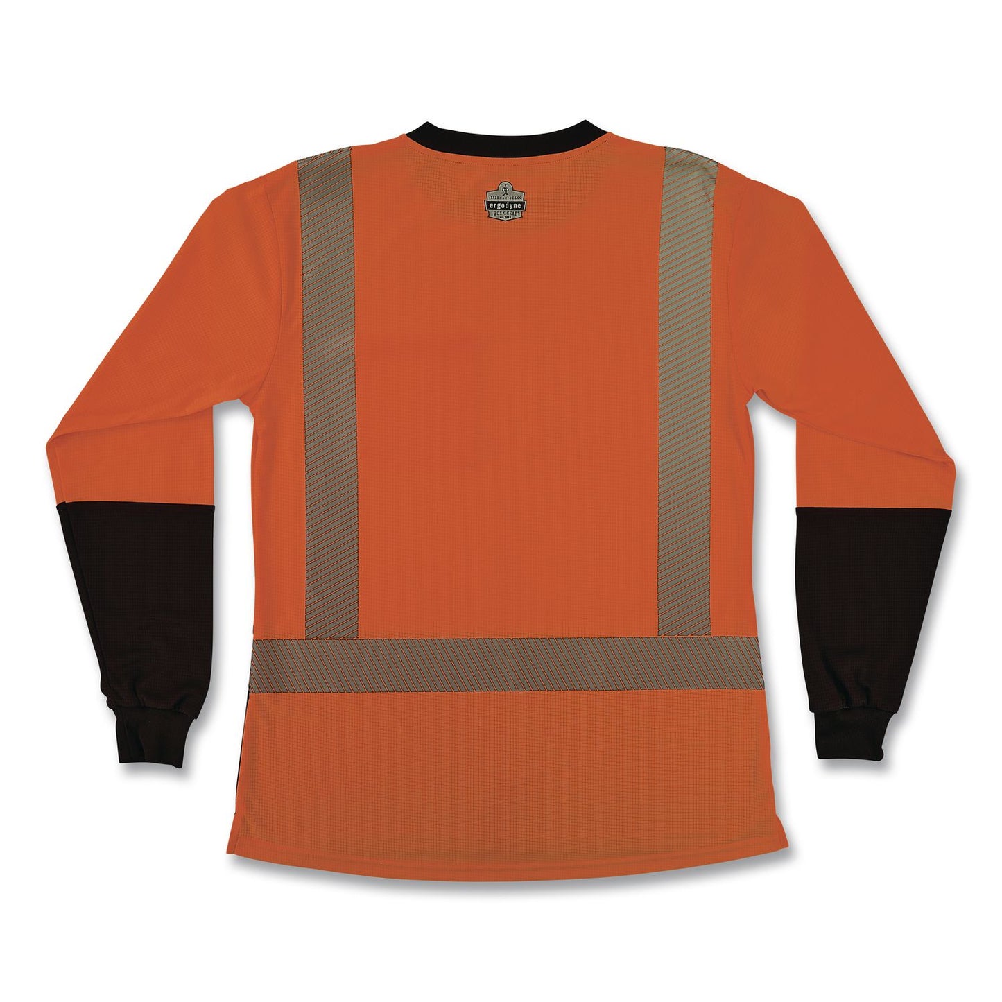 GloWear 8278BK Class 2 Women's Performance Hi-Vis Long Sleeve T-Shirt with Black Bottom, Small, Orange