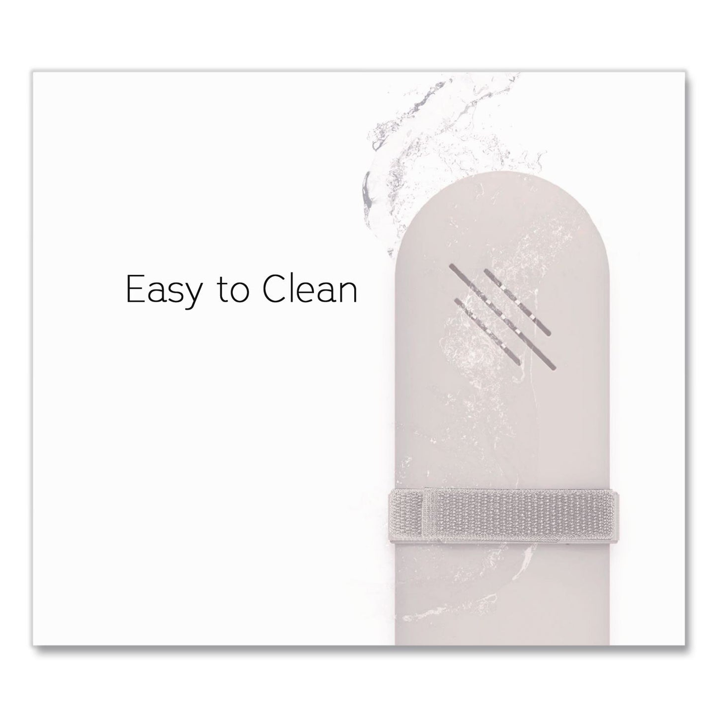 Silicone Travel Pouch, 3 x 1.3 x 9, Light Gray
