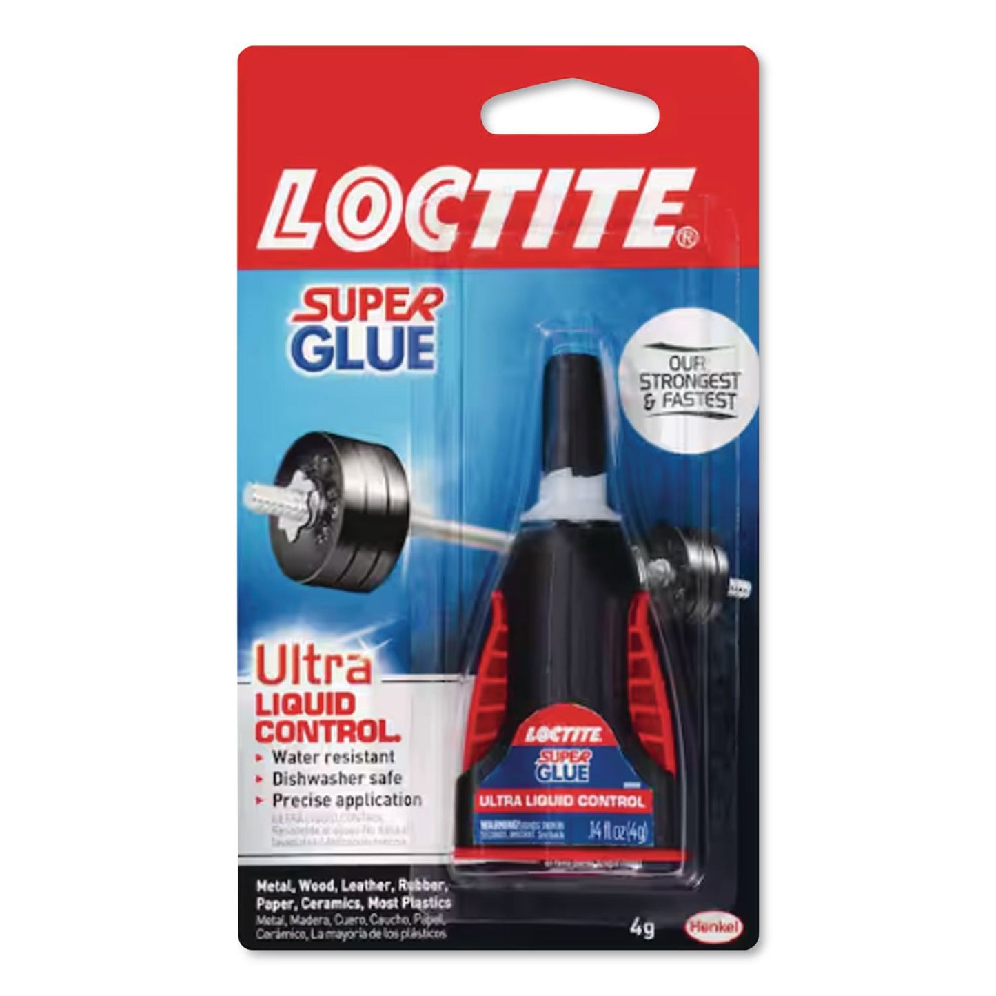 Ultra Liquid Control Super Glue, 0.14 Oz, Dries Clear