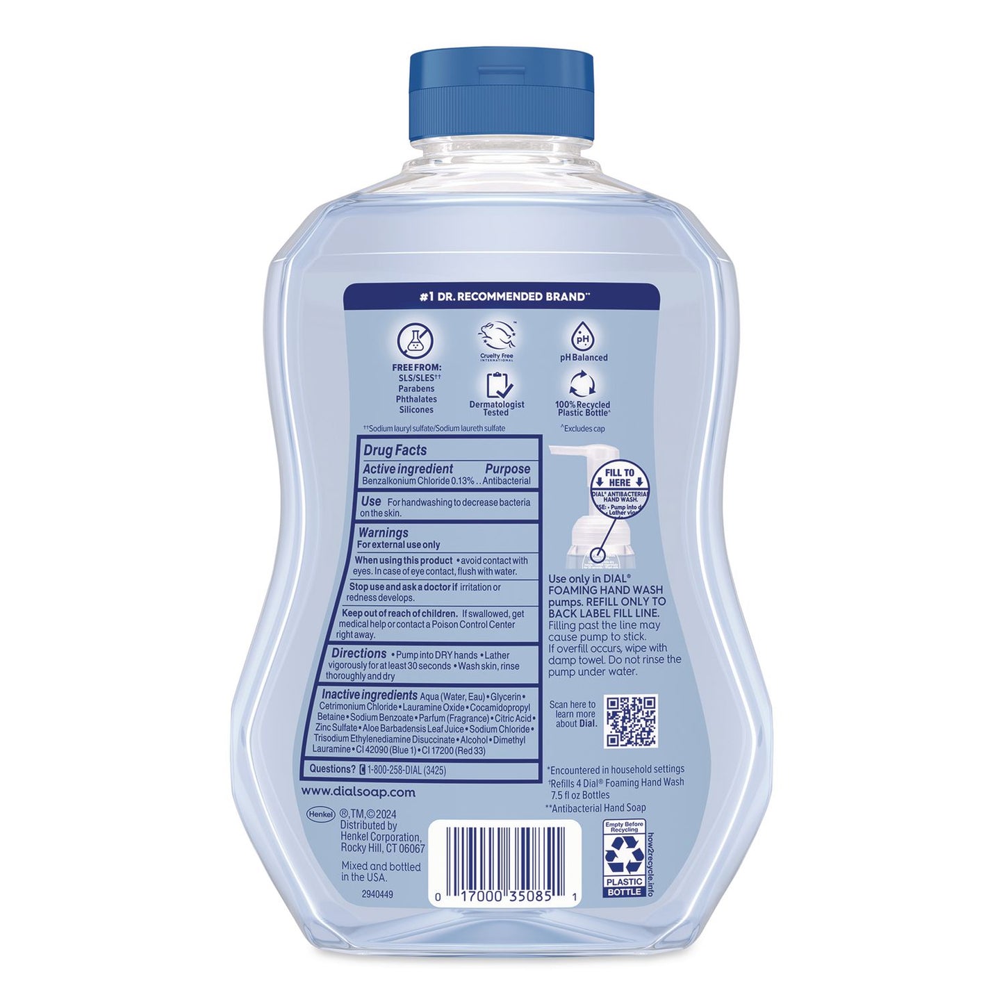 Antibacterial Defense Foaming Hand Soap, Spring Water Scent, 30 oz Refill Bottle