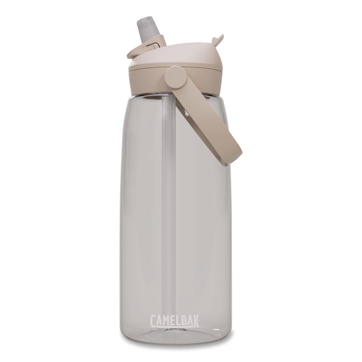 Thrive FlipStraw Plastic Water Bottle, 32 oz, Clear