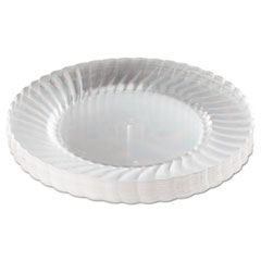 Classicware Plastic Plates, 9" dia, Clear, 12/Pack