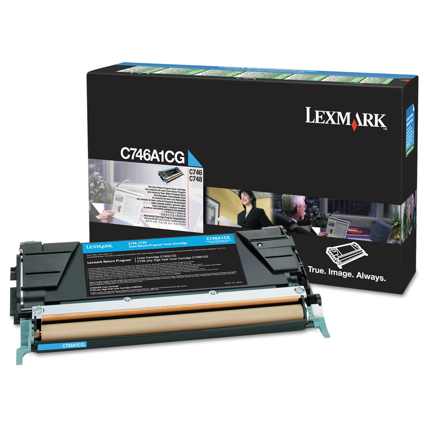 C746a1cg Return Program Toner, 7,000 Page-Yield, Cyan