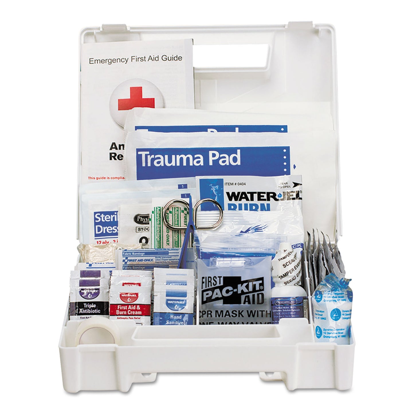 Bulk ANSI 2015 Compliant First Aid Kit, Type I and II, 141 Pieces, Plastic Case