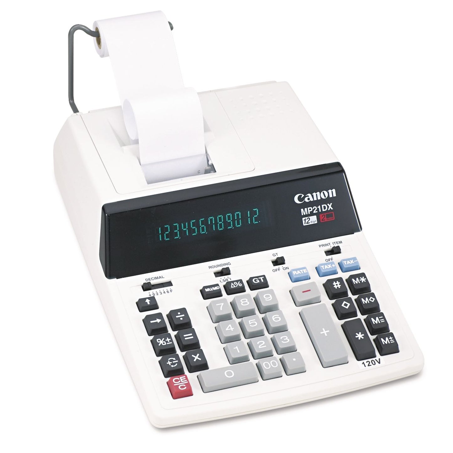 Mp21dx 12-Digit Ribbon Printing Calculator, Black/red Print, 3.5 Lines/sec
