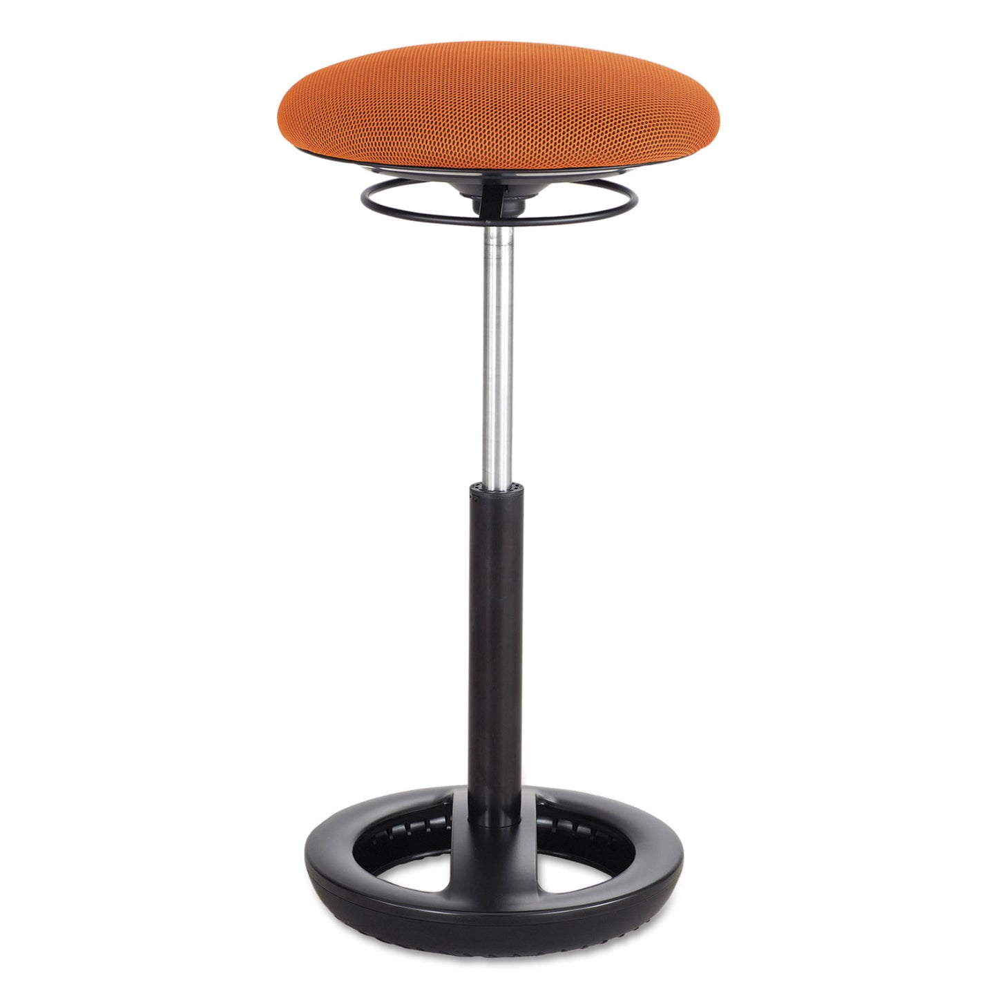 Twixt Extended-Height Ergonomic Chair, Supports Up to 250 lb, 22" to 32" Seat Height, Orange Seat, Black Base