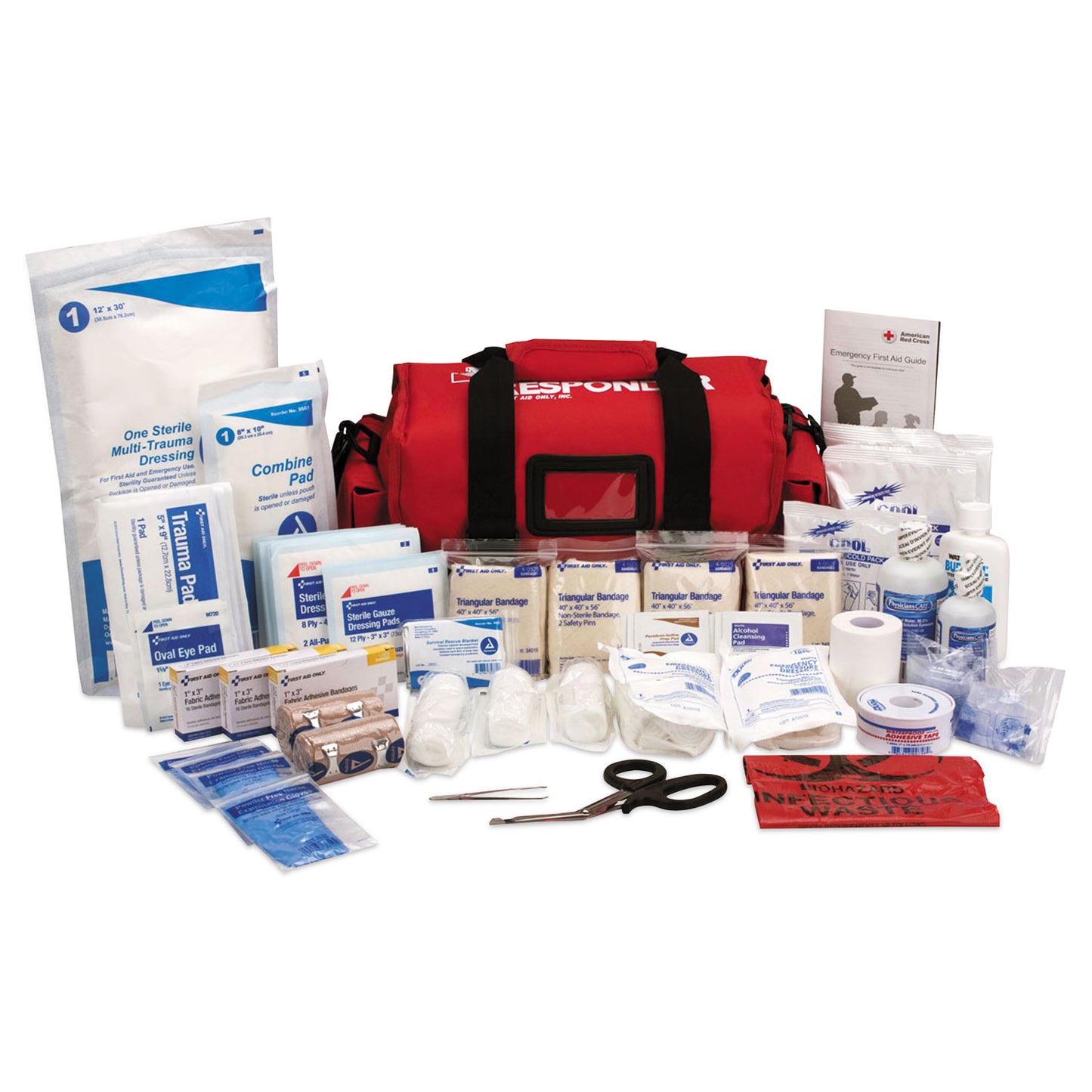 First Responder Kit, 158 Pieces, Nylon Fabric Case