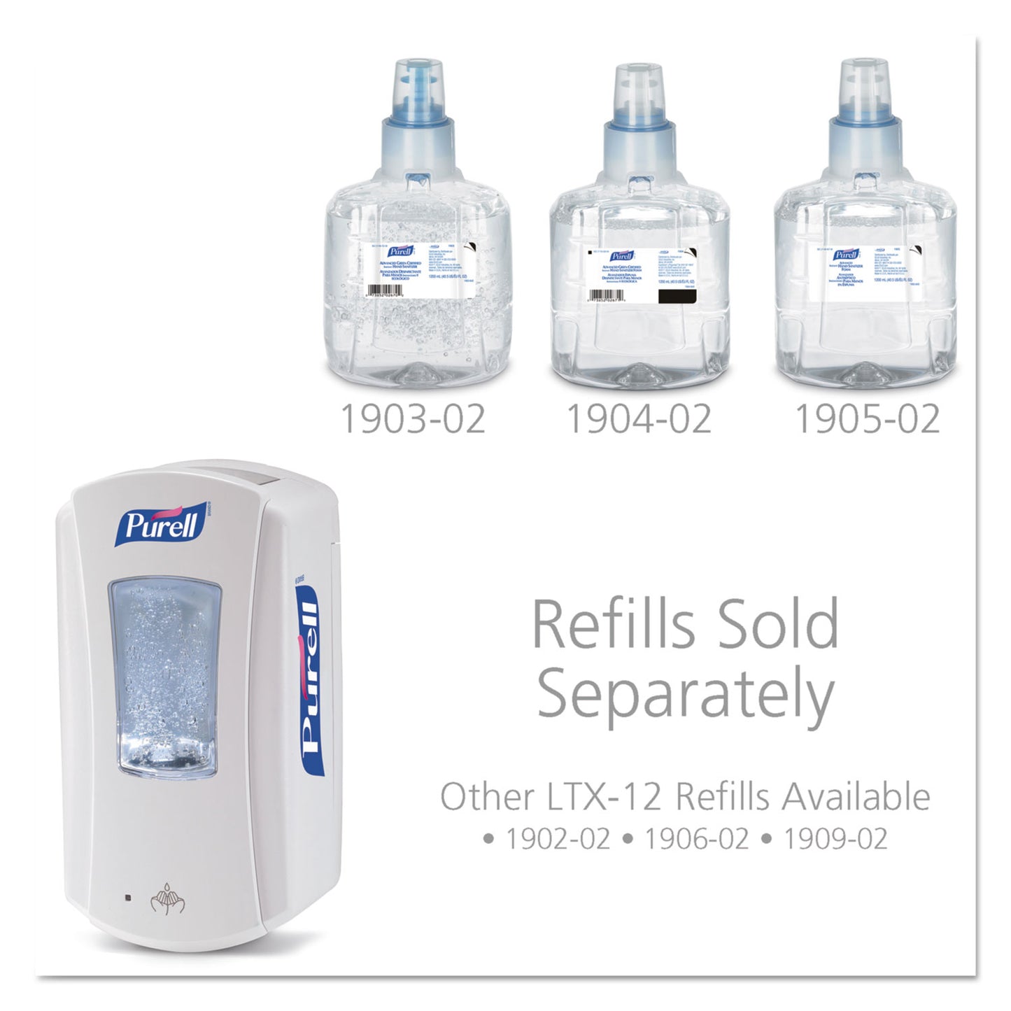 Ltx-12 Touch-Free Dispenser, 1,200 Ml, 5.75 X 4 X 10.5, White