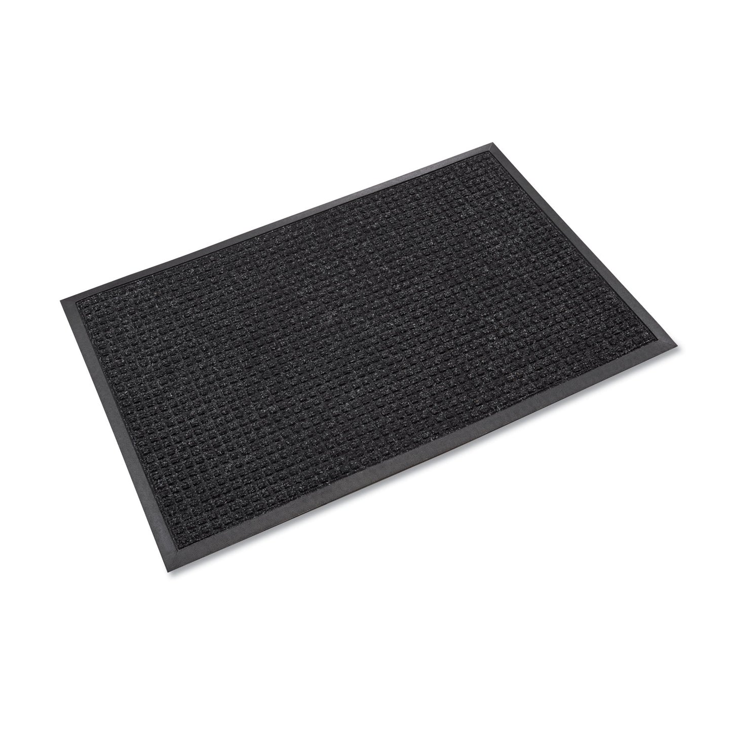 Super-Soaker Wiper/Scraper Mat with Gripper Bottom, Rectangular, Charcoal Gray Loop Pile Surface, 36" x 10 ft