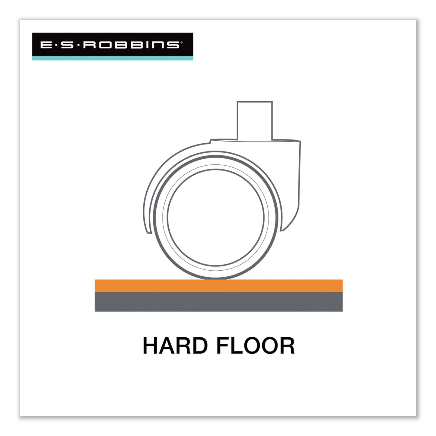 Light Use EverLife Chair Mat for Hard Floors, Rectangular, Straight Edges, 46" x 60", Clear