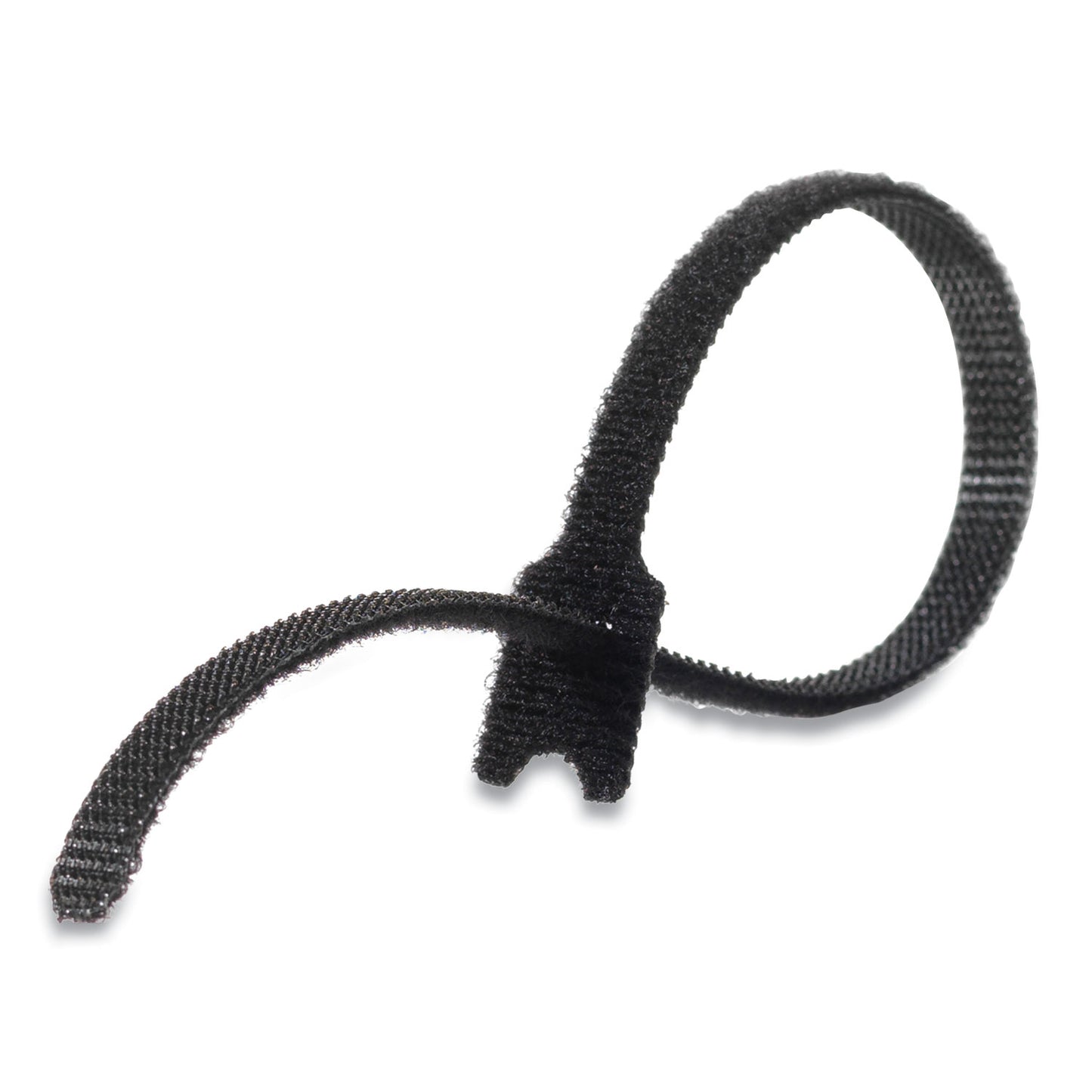 One-Wrap Pre-Cut Thin Ties, 0.25" X 8", Black, 25/pack