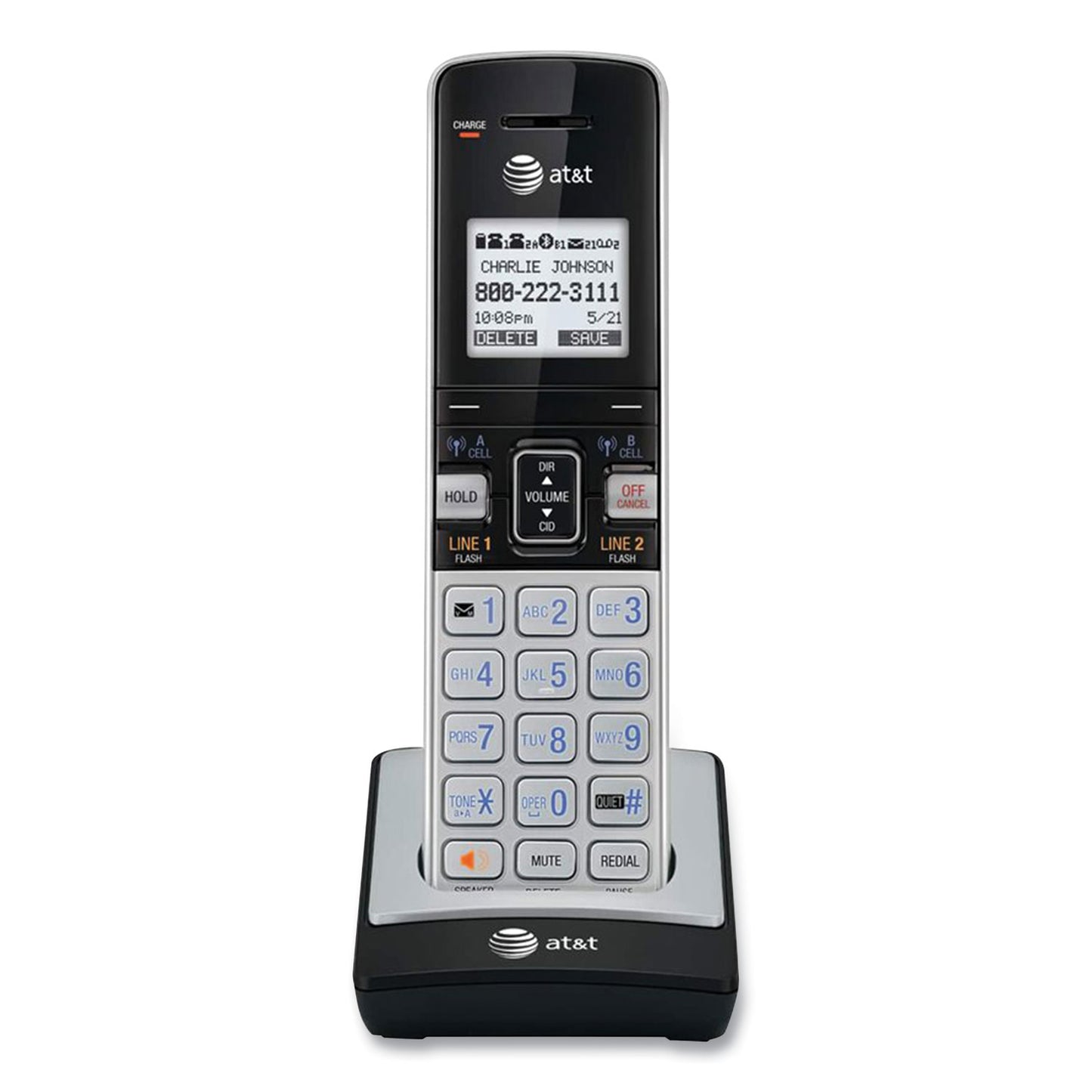 TL86003 Cordless Telephone Handset for TL86103 System, Silver/Black