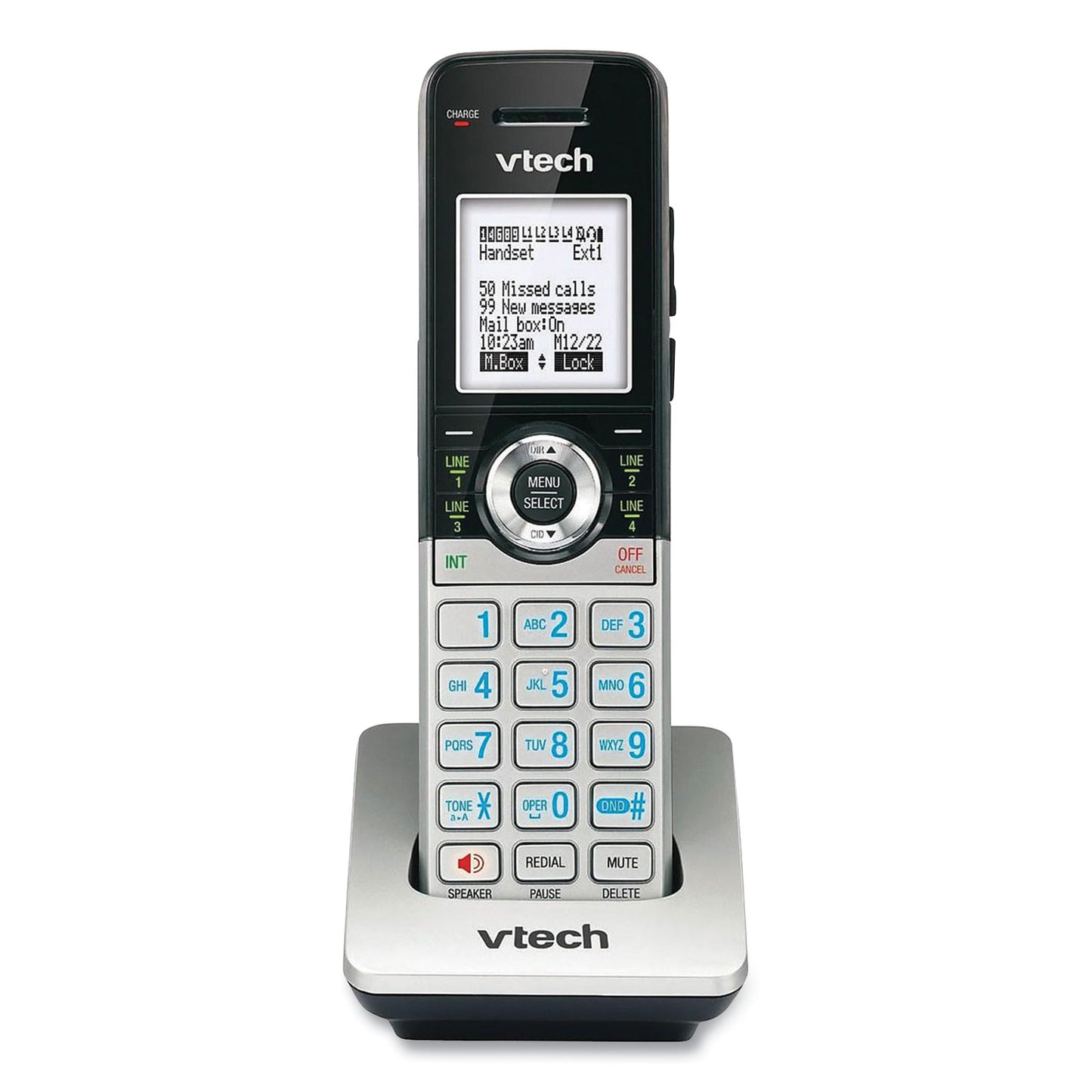 CM18045 Four-Line Business System Extension Handset for CM18445 System, Silver/Black