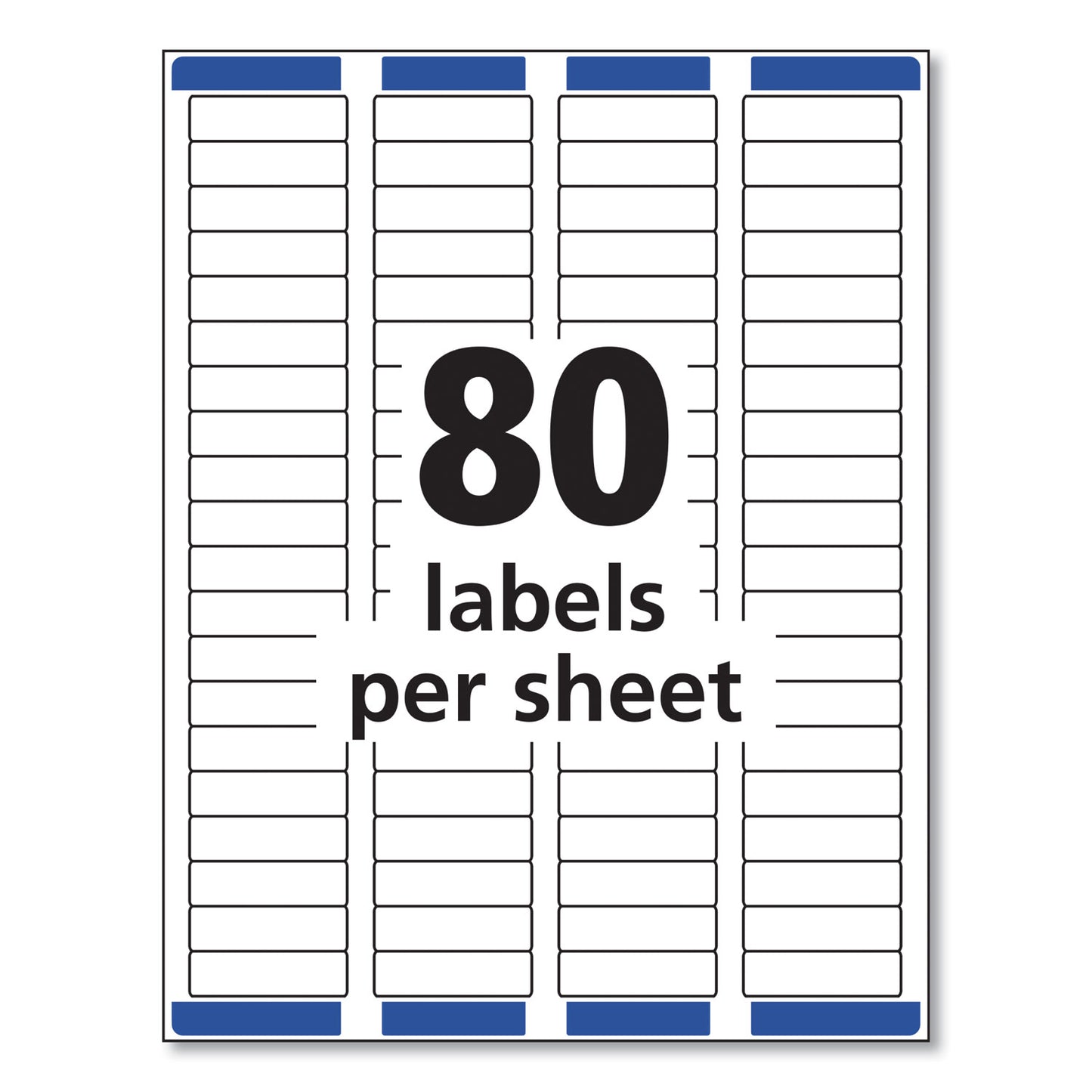 Easy Peel White Address Labels W/ Sure Feed Technology, Laser Printers, 0.5 X 1.75, White, 80/sheet, 25 Sheets/pack