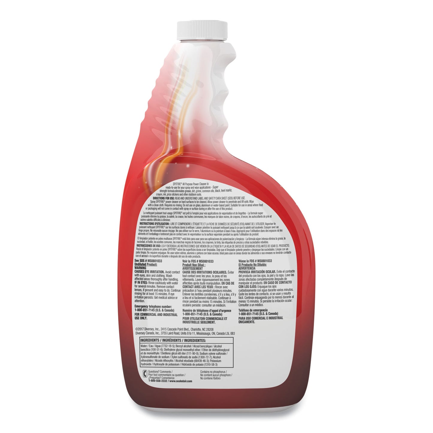 Spitfire All Purpose Power Cleaner, Fresh Crisp Pine Scent, 32 oz Spray Bottle