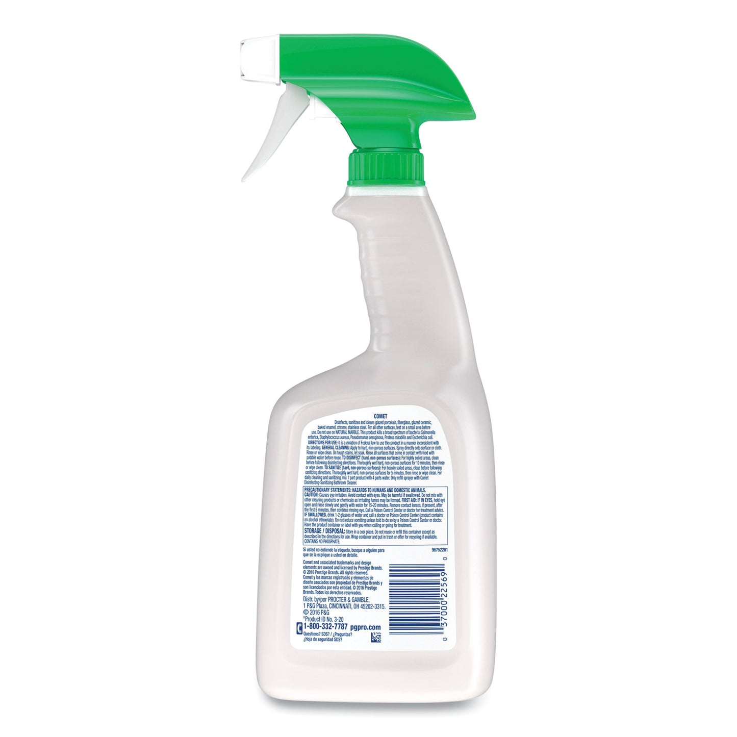 Disinfecting-Sanitizing Bathroom Cleaner, Citrus Scent, 32 oz Trigger Spray Bottle