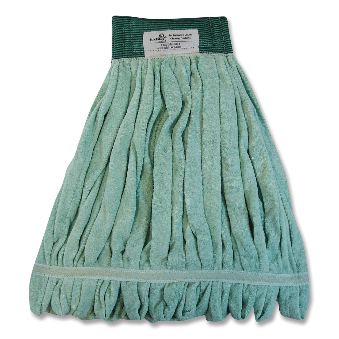 Echofiber Microfiber Loop Mop, Medium, Split Microfiber, Green, 5" Green Headband