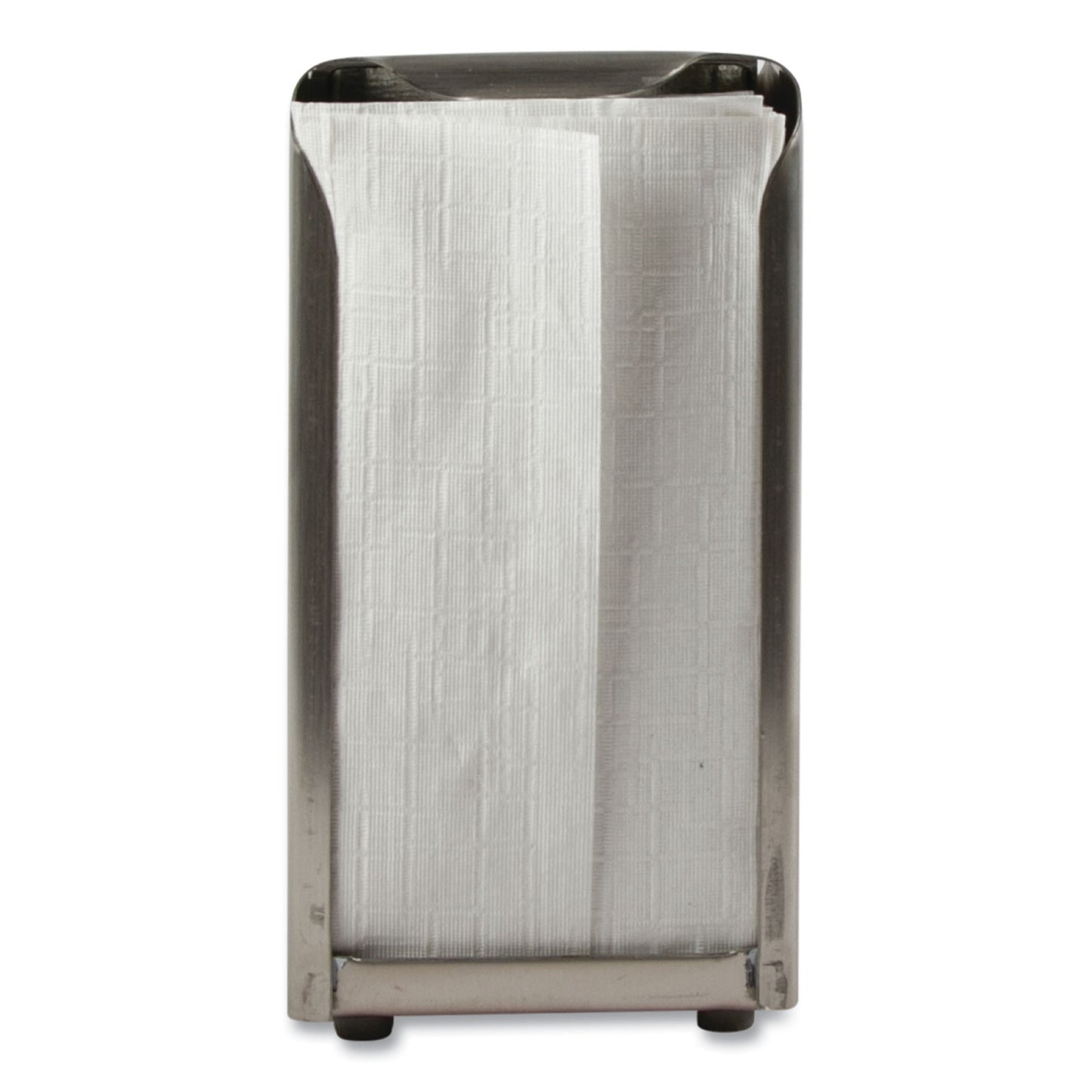 Tabletop Napkin Dispenser, Tall Fold, 3.75 x 4 x 7.5, Chrome