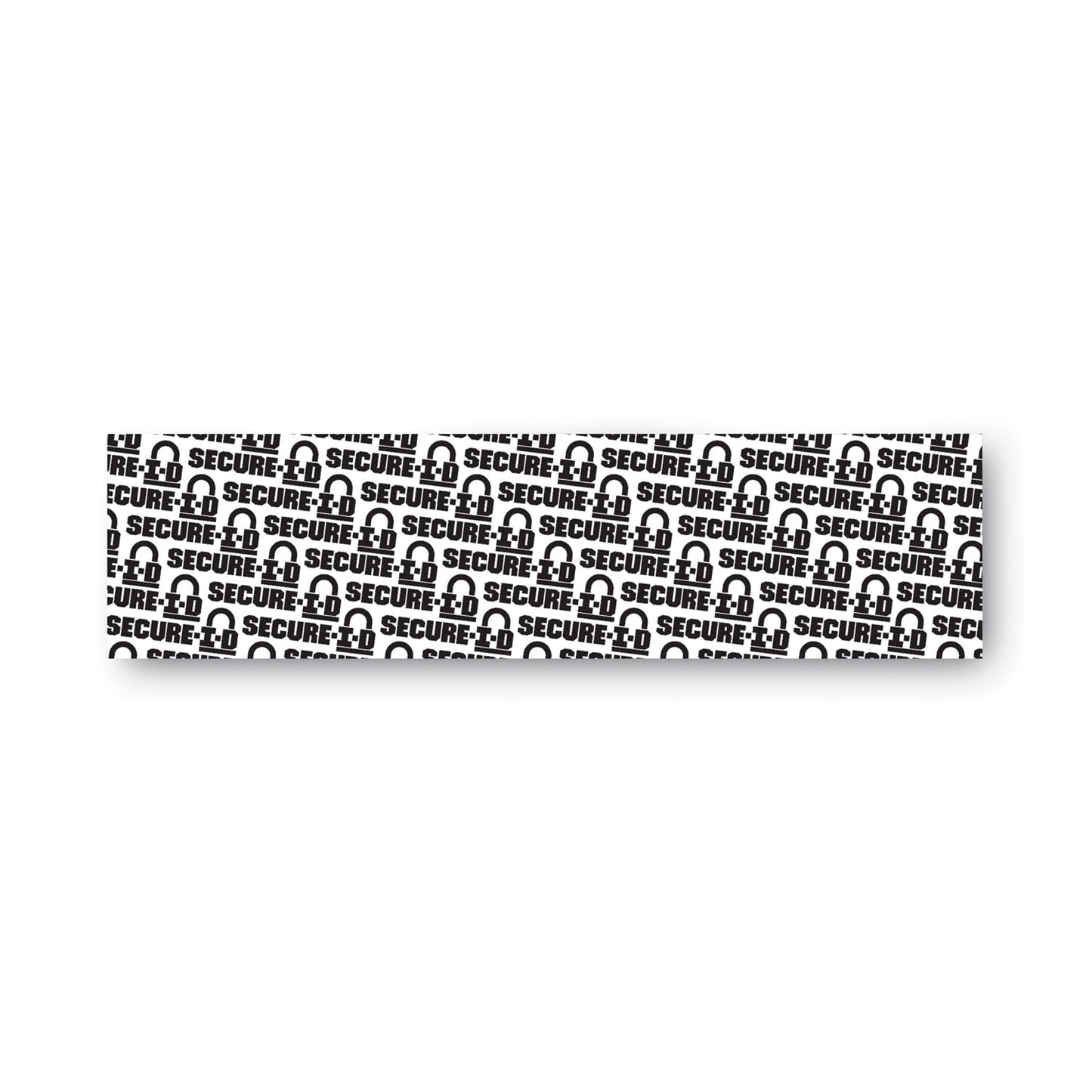 secure-i-d security stamp, obscures area 2.5 x 0.31, black