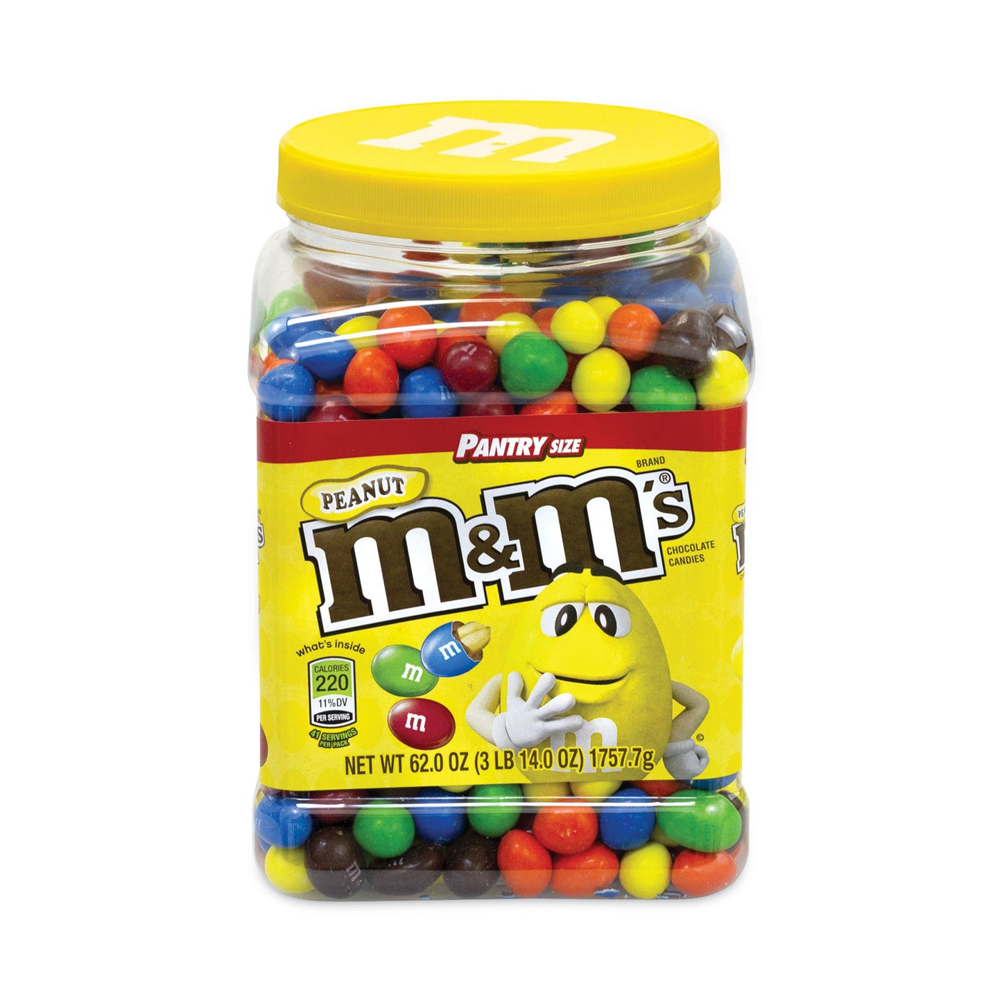 Milk Chocolate Peanut Candies, 62 oz Pantry-Sized Jar with Resealable Lid