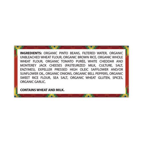 Cheddar Cheese, Bean and Rice Burrito, 6 oz Pouch, 4/Carton
