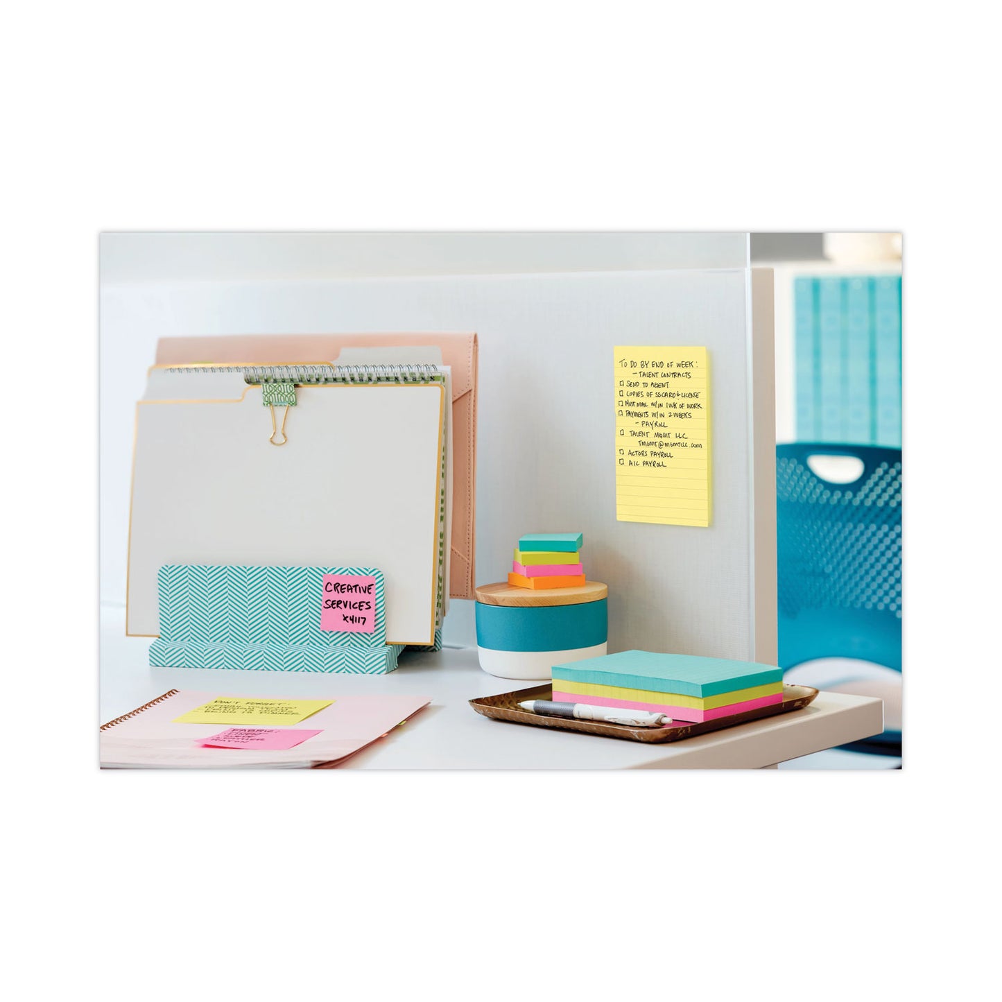 Pads in Canary Yellow, Note Ruled, 4" x 6", 90 Sheets/Pad, 5 Pads/Pack