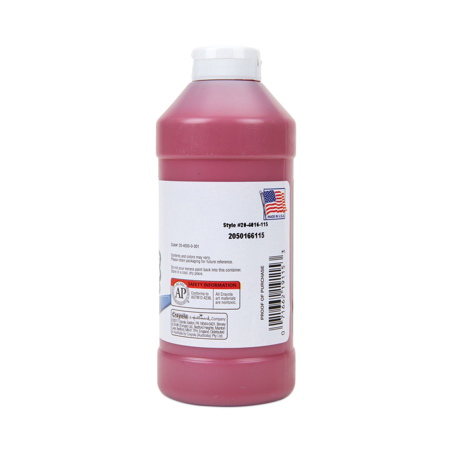Portfolio Series Acrylic Paint, Deep Red, 16 oz Bottle