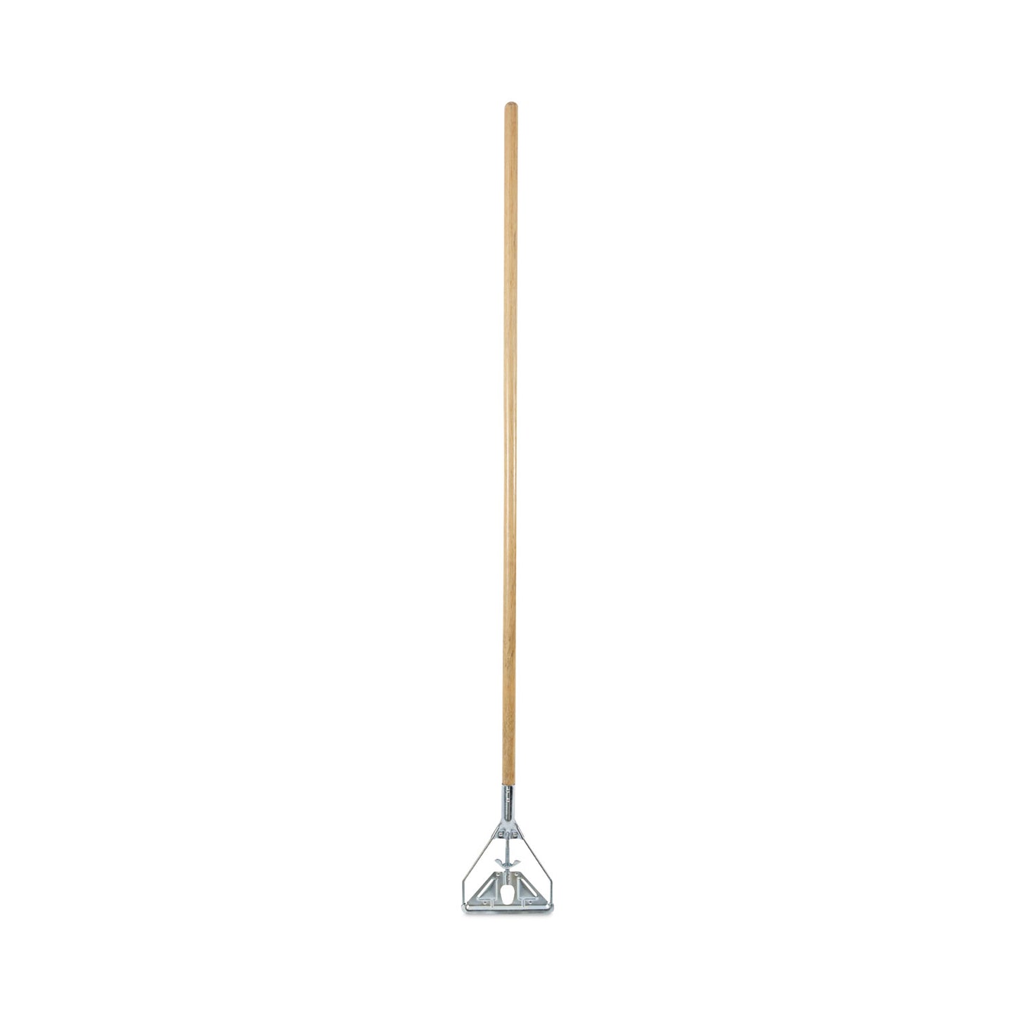 Screw Clamp Metal Head Wooden Mop Handle, #20+, 62", Natural