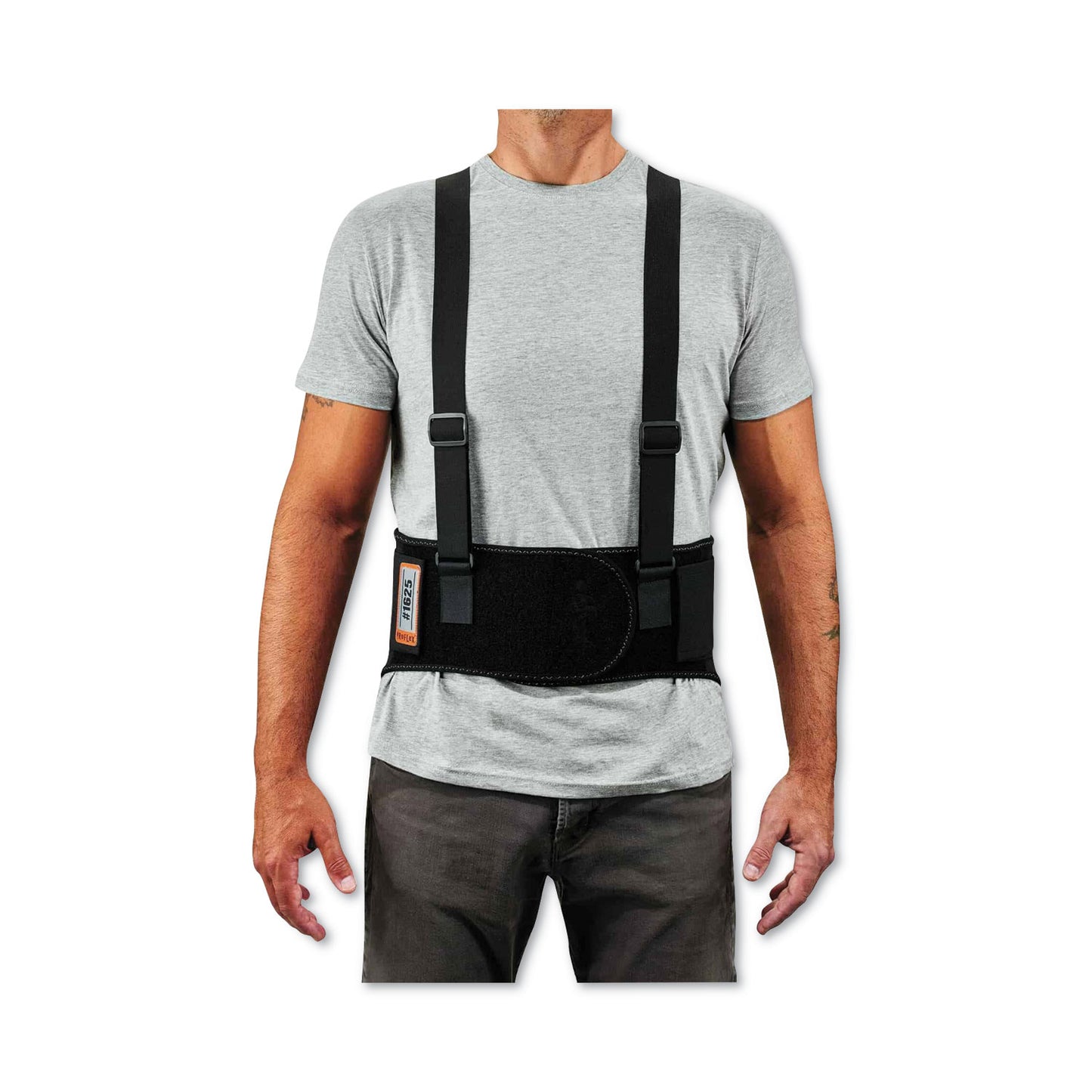ProFlex 1625 Elastic Back Support Brace, 2X-Large, 42" to 46" Waist, Black