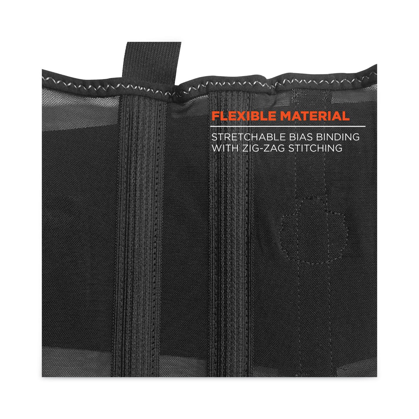 ProFlex 100HV Economy Hi-Vis Spandex Back Support Brace, X-Large, 38" to 42" Waist, Black/Orange