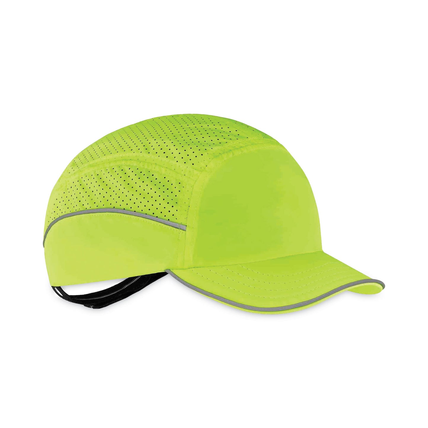 Skullerz 8955 Lightweight Bump Cap Hat, Short Front Brim, XXX-Small to Large (Up to 7.5), 0.01" Insert, Lime