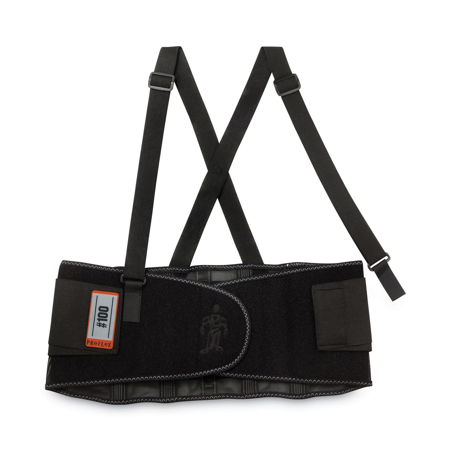 ProFlex 100 Economy Spandex Back Support Brace, 2X-Large, 42" to 46" Waist, Black