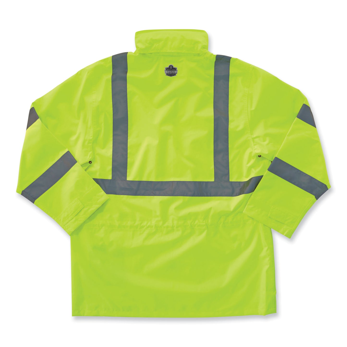 GloWear 8365 Class 3 Hi-Vis Rain Jacket, Polyester, 5X-Large, Lime