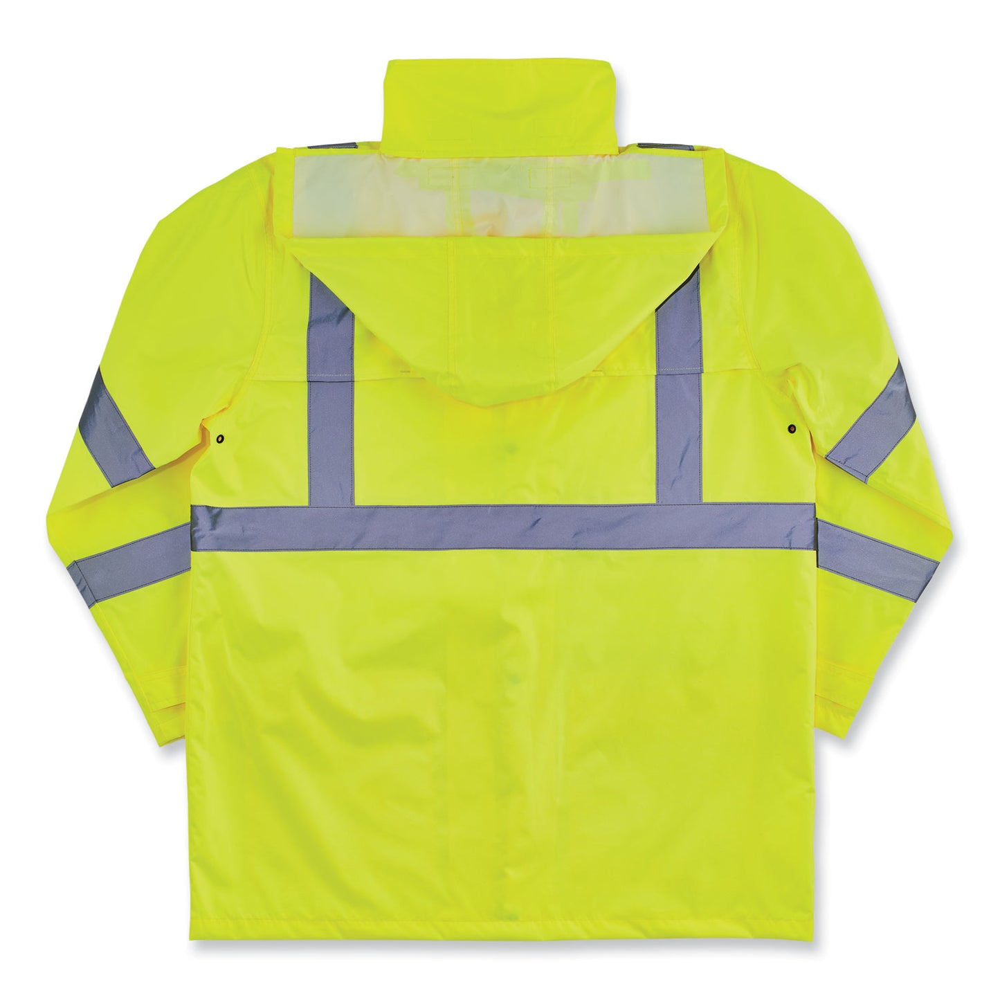GloWear 8366 Class 3 Lightweight Hi-Vis Rain Jacket, Polyester, Large, Lime