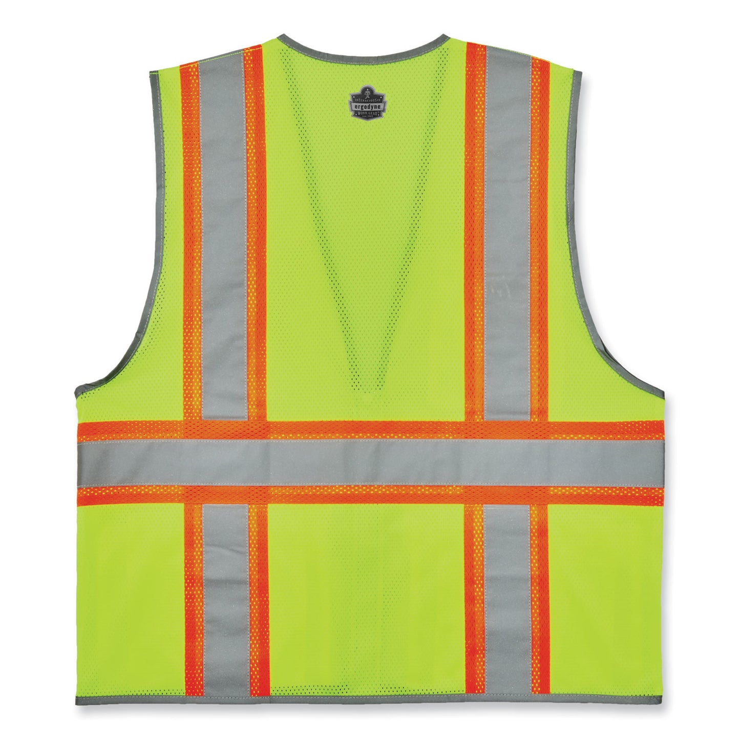 GloWear 8246Z-S Single Size Class 2 Two-Tone Mesh Vest, Polyester, Small, Lime